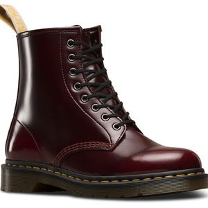 Vegan 1460 Dr Marten Boots - Cherry Red